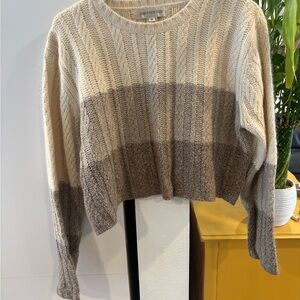 Jones New York Women's Ombre Sweater - Cream and Brown